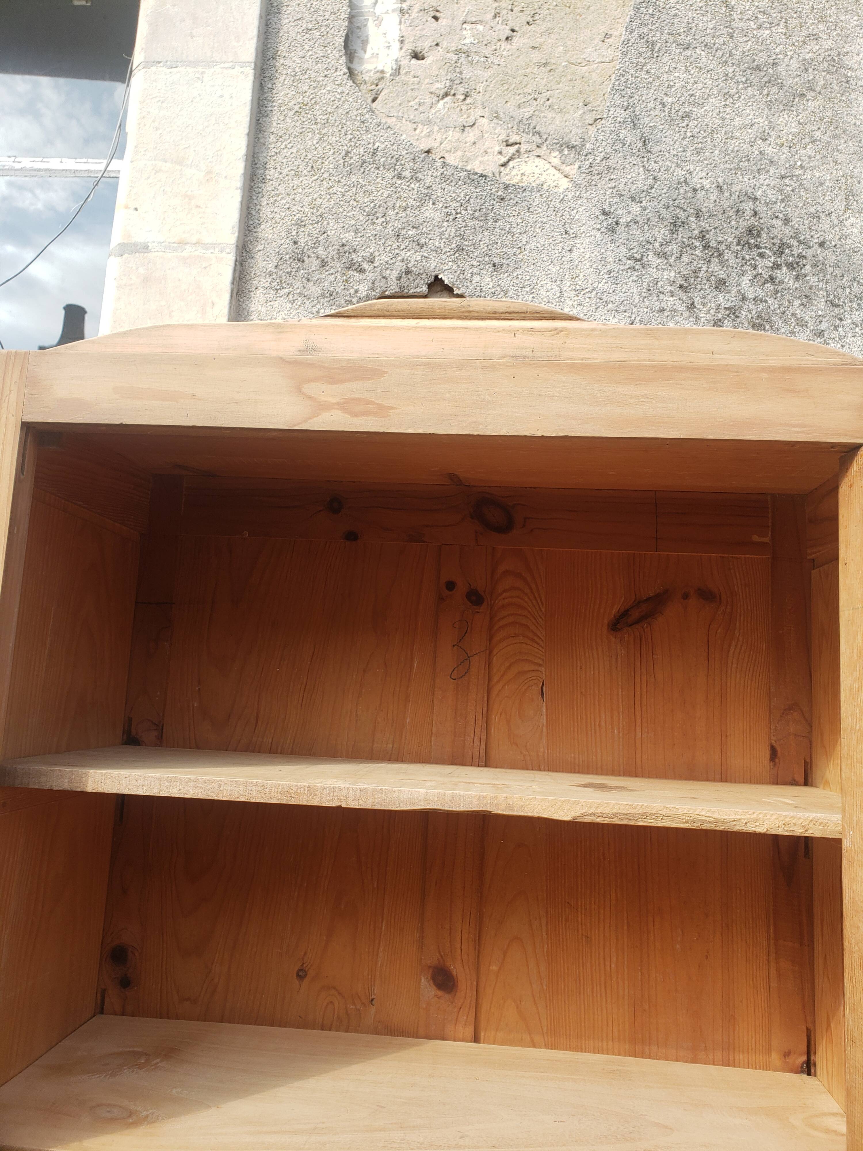 Parisian cabinet glazed raw wood