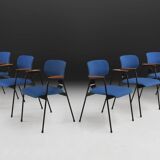 Set of 6 Dining Chairs by Willy Van Der Meeren for Tubax, Belgium, 1950s