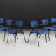 Set of 6 Dining Chairs by Willy Van Der Meeren for Tubax, Belgium, 1950s