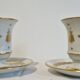 Paire de tasses litron d'époque Second Empire Décor impérial Napoléon Ier