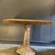 Industrial console cast iron and oak tray