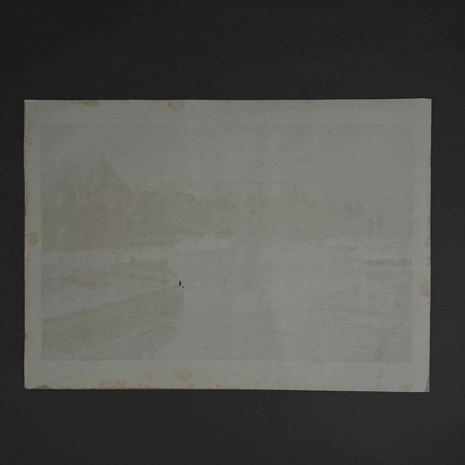 Lithograph on Chinese paper by Henri Rivière The Institute and the City