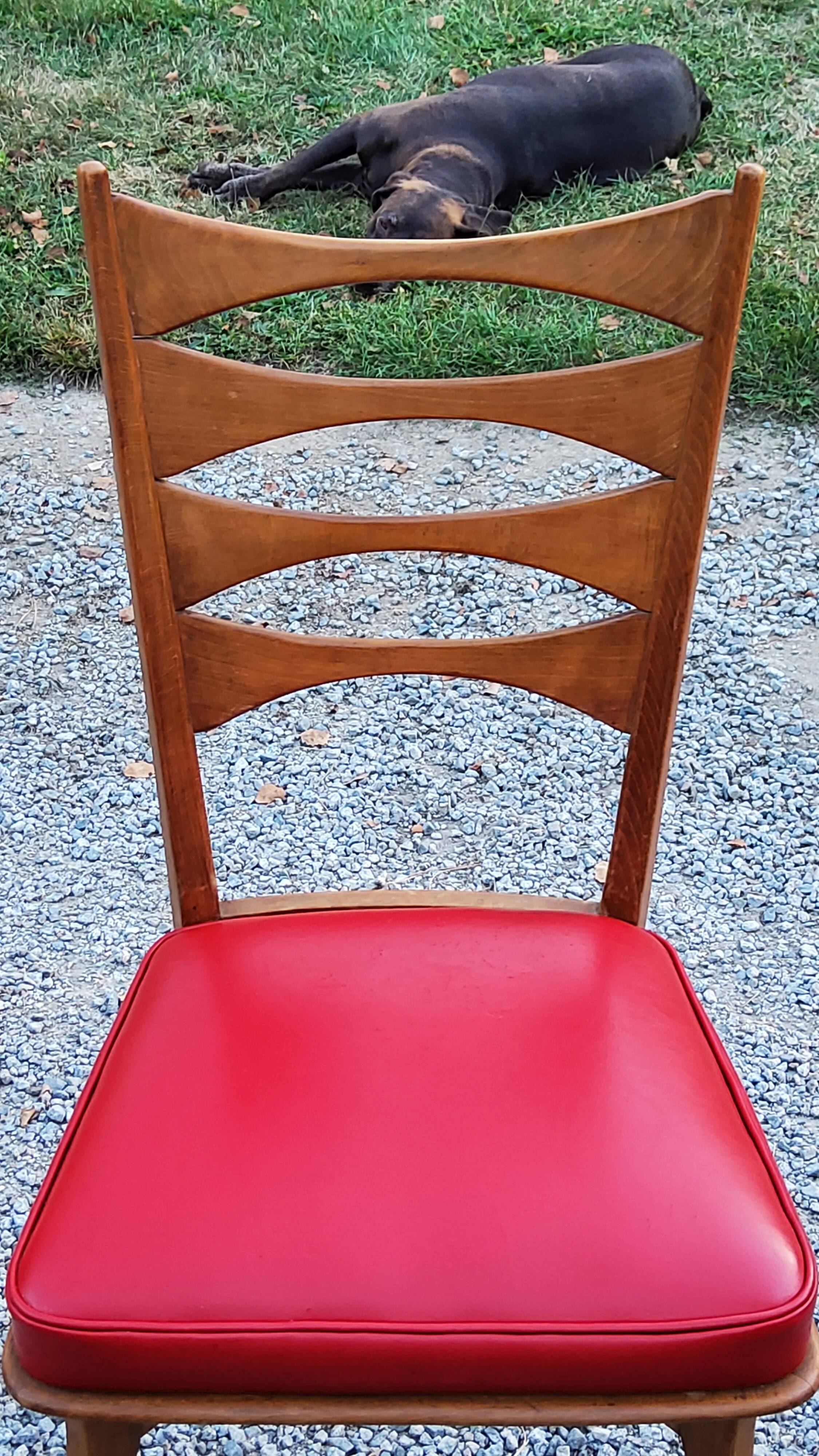 Set of 6 vintage Scandinavian style chairs from the 50s
