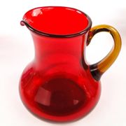 Mid-century modern jug, glass, designed by L. Fiedorowicz, Poland, 1970s