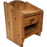 Vintage set of two pine wood bedside tables