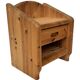 Vintage set of two pine wood bedside tables