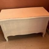 White wooden storage chest