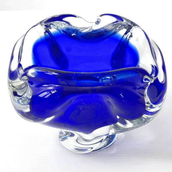 Cendrier vintage 1960 en verre de Murano