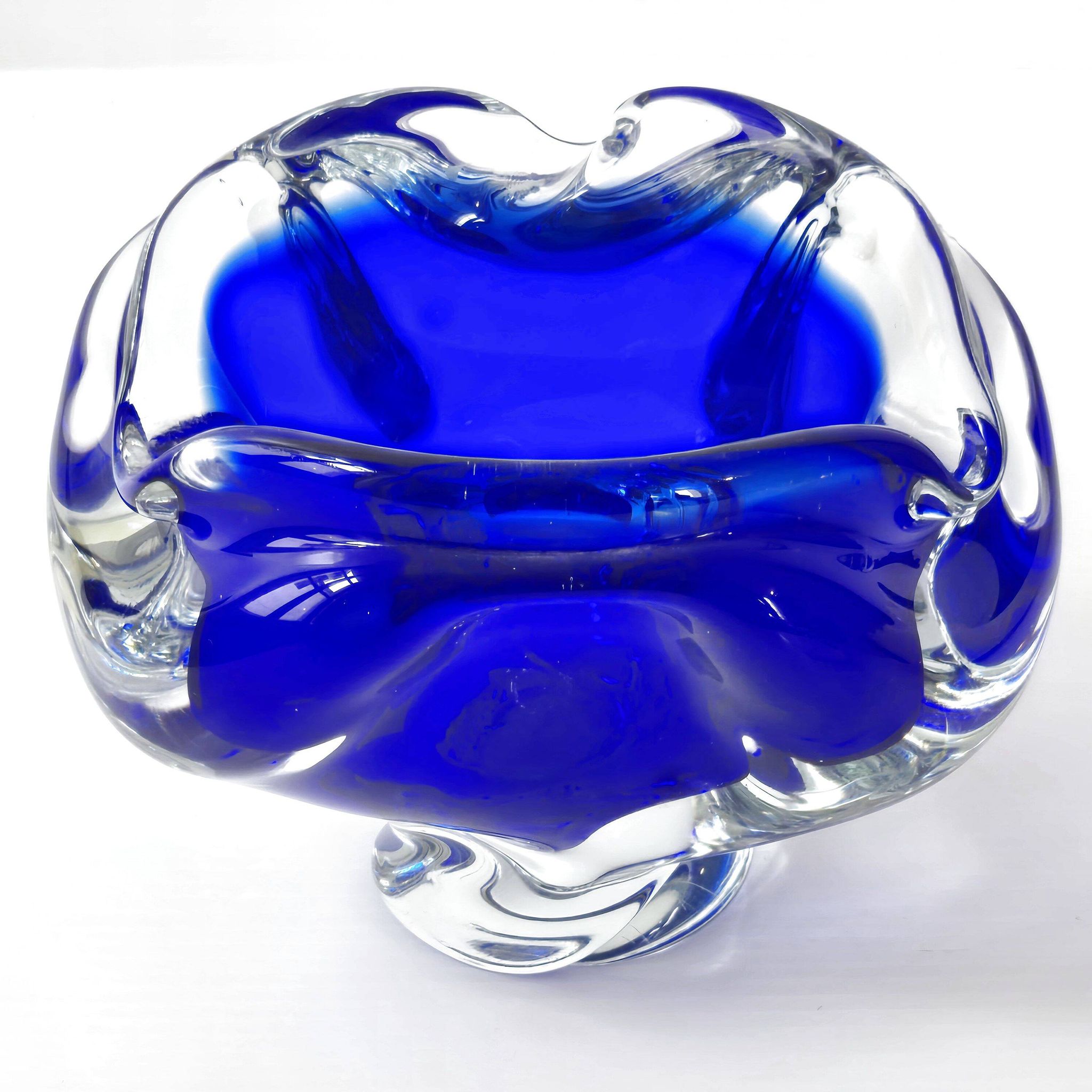 Cendrier vintage 1960 en verre de Murano