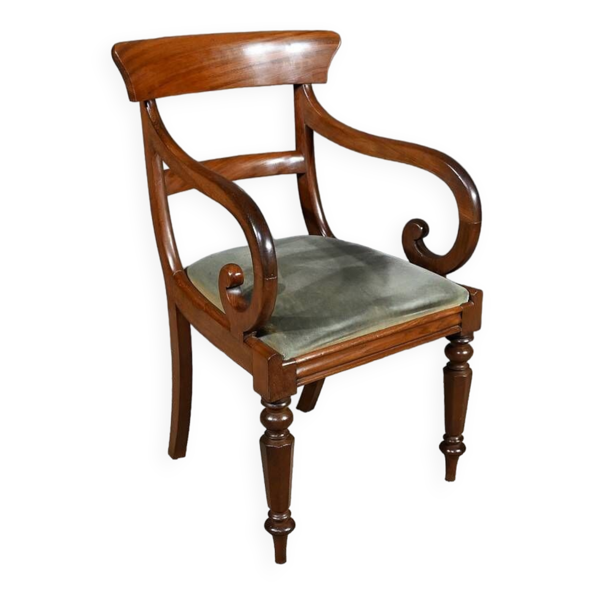 Armchair with Mahogany Crosses, Victorian period, England – 2nd part 19th century