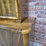 Streamlined Art Deco Walnut Display Cabinet / Sideboard – 1930s / 1940s