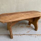 Solid wood bench