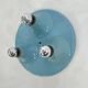 Blue wall light with 3 bulbs, 1980