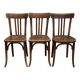 Lot de 3 chaises bistrots anciennes