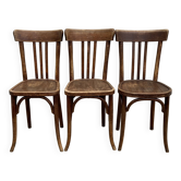 Lot de 3 chaises bistrots anciennes