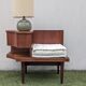 Vintage 1960s teak telephone hall bench