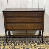 1930s English oak chest of drawers