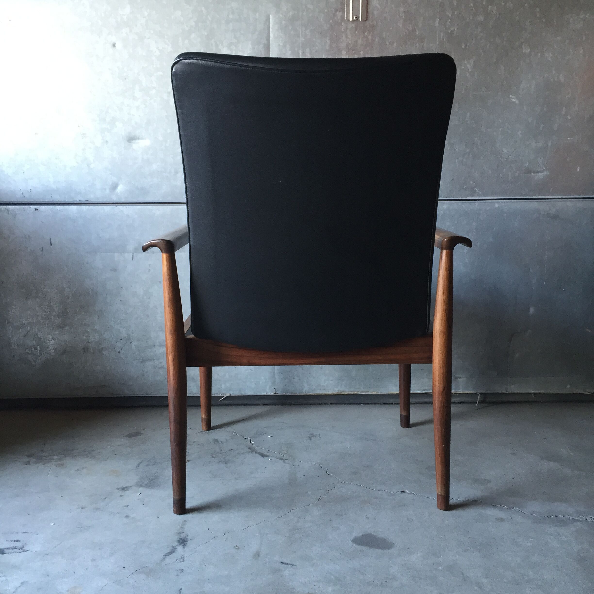 Diplomat office chair by Finn Juhl in rosewood and vintage leather 1970s