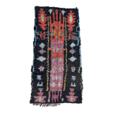 Berber carpet Boucherouite 126 x 269 cm