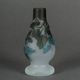 Vase in glass paste Muller Frères Lunéville foot shower floral decor