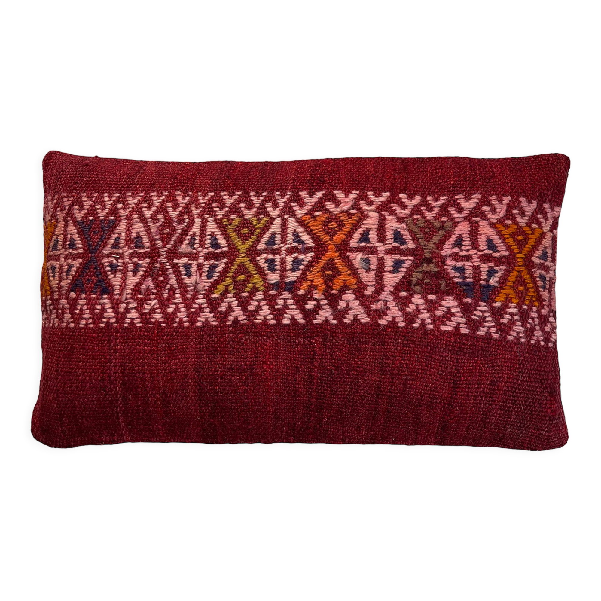 Vintage turkish kilim cushion cover, 30 x 50 cm