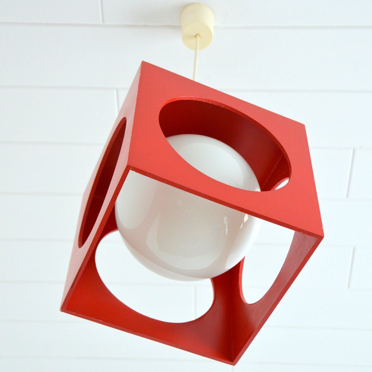 Suspension space age Gloss Leuchten vintage 1970s