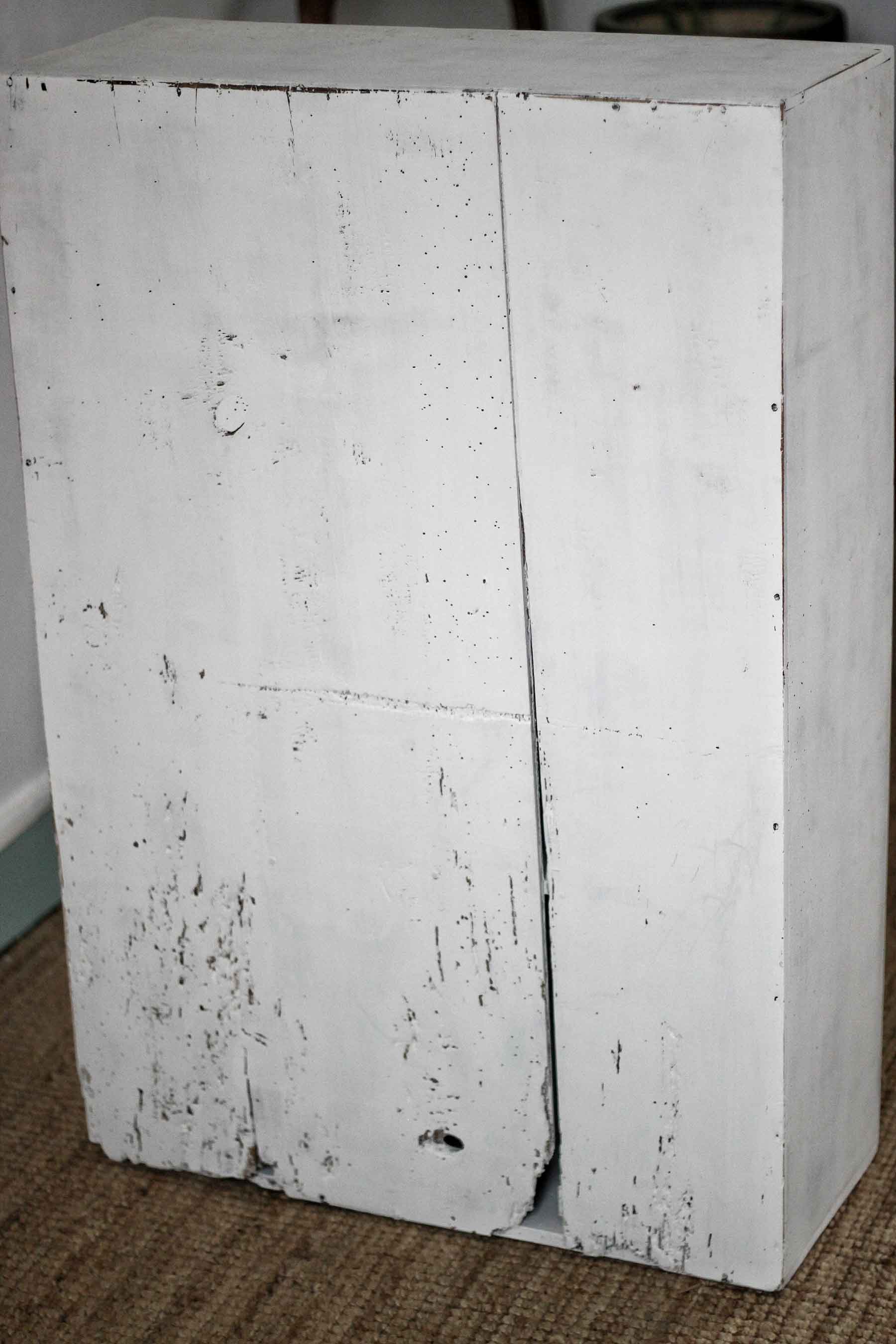 Patinated wooden cabinet