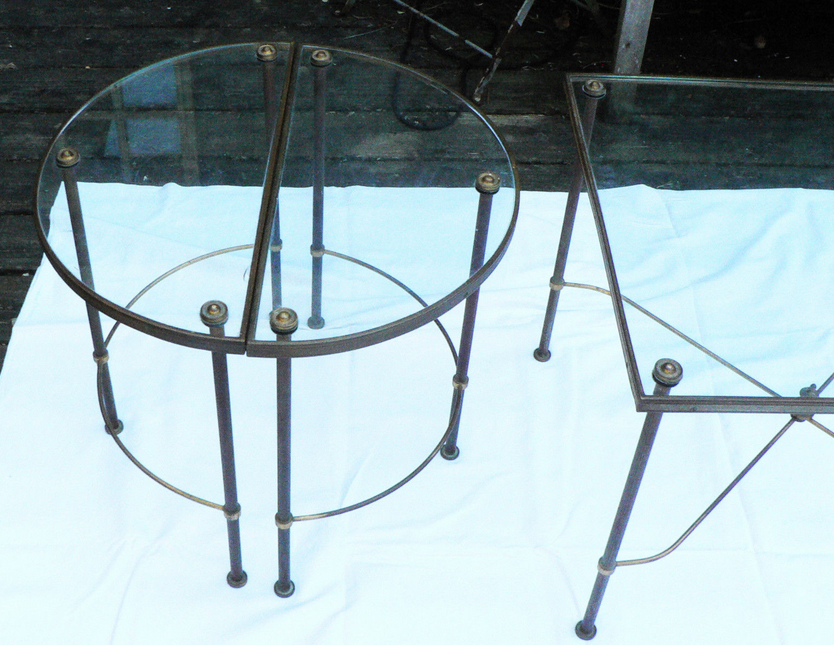 Tripartite coffee table years 50-70