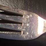 Silver metal cutlery set