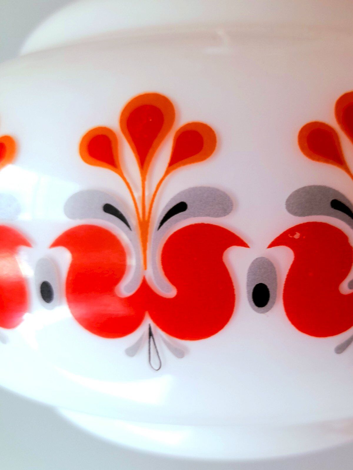 Suspension in opaline screen-printed 1970