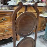 Folding mahogany cake stand