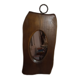 Mirror 50s freeform wood frame