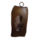 Miroir années 50 cadre bois forme libre
