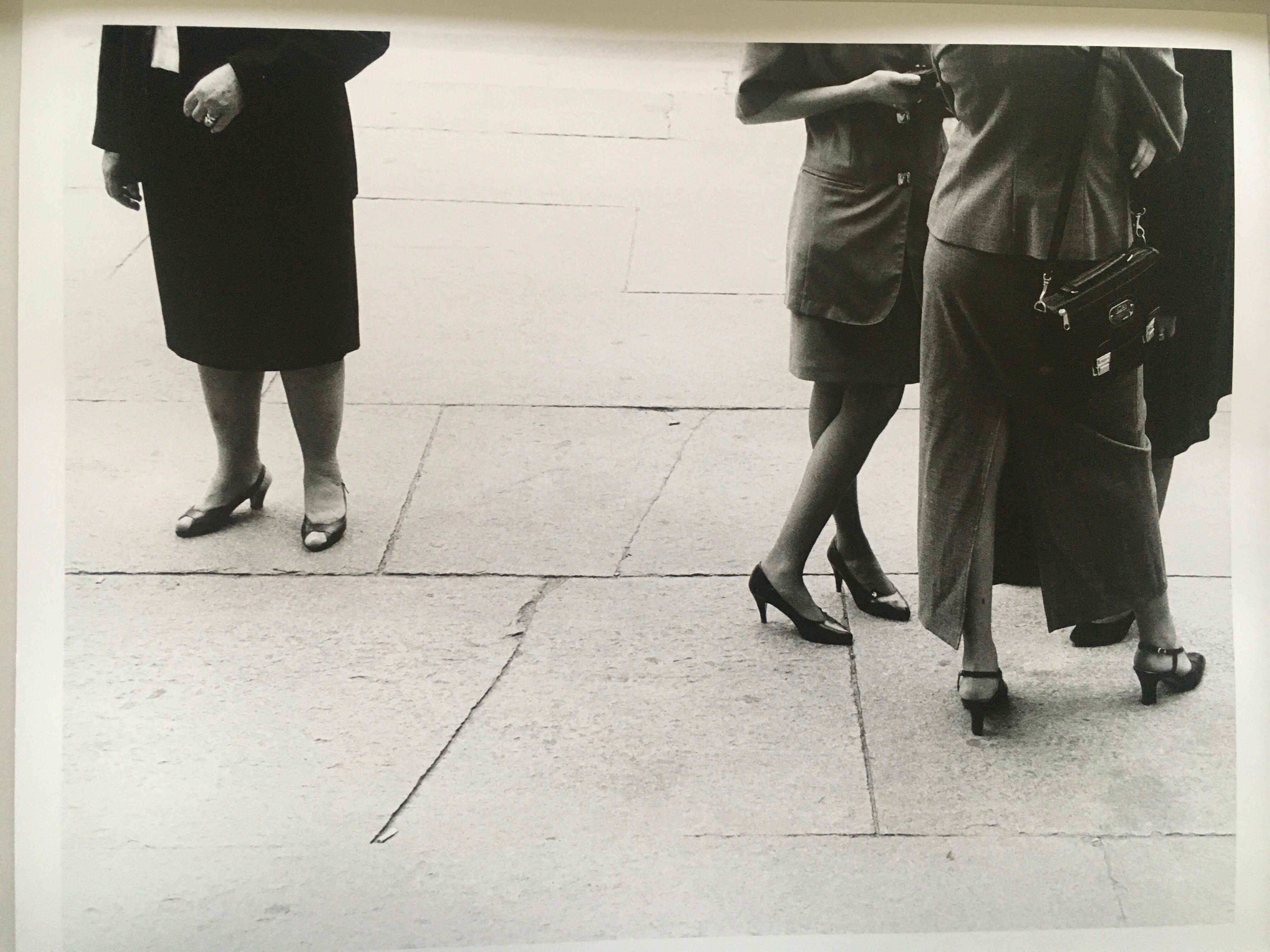 Fashion print 80s. women on the street