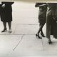 Fashion print 80s. women on the street