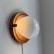 Wall lamps /wall sconce, pine wood / acryl marksljöd, sweden 1970s, pair