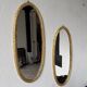 Pair of oval mirrors 1900 gilded stucco