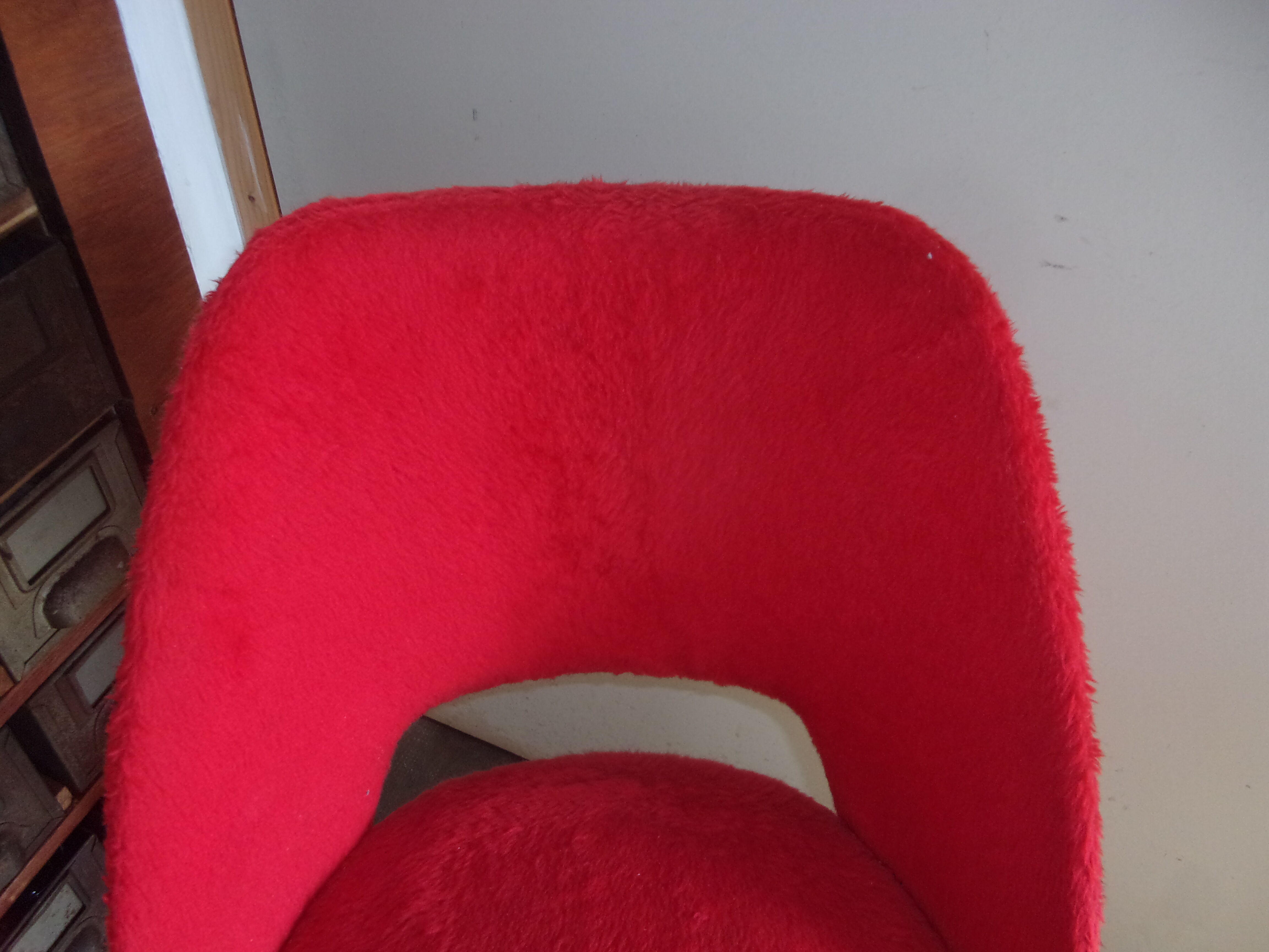 red moumoutte fabric chair 1960