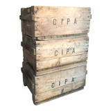 Caisses anciennes type industrielles tout en bois
