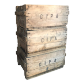 Old industrial type boxes all in wood