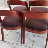Set of 4 Gondola model chairs by Baumann vintage 1970s