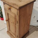 Old bedside table in old pine