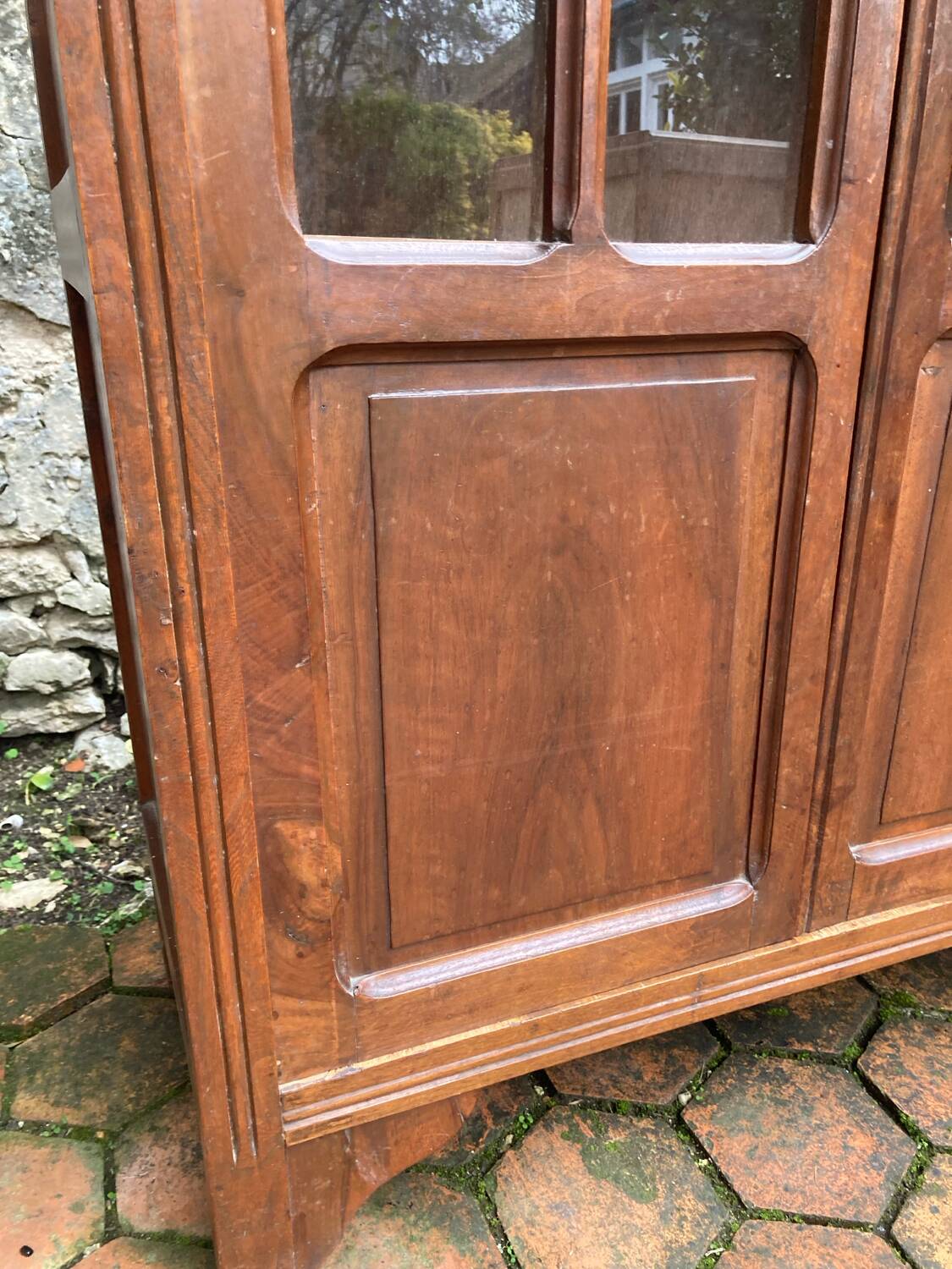 Vintage glass-fronted cabinet