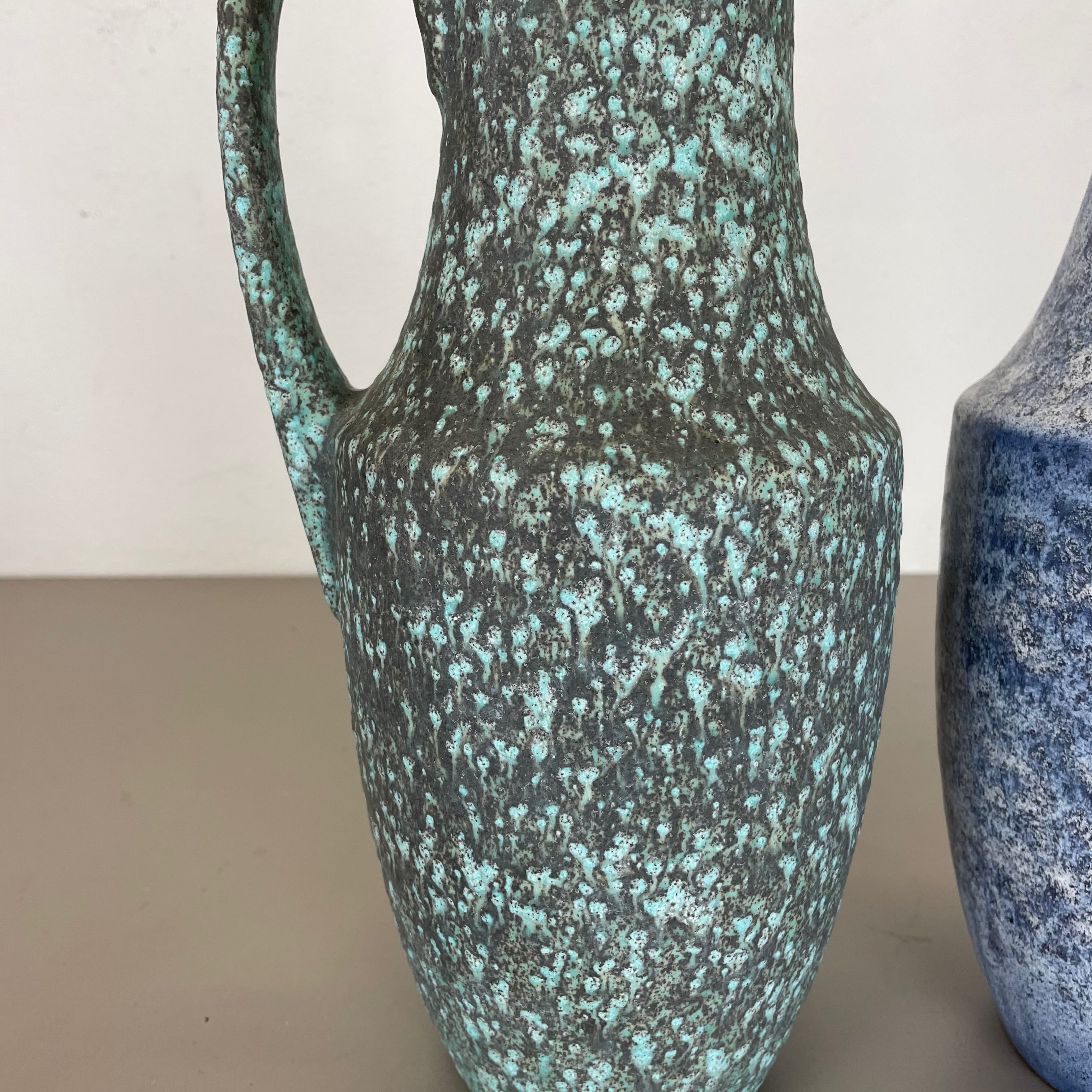 Set of Two Pottery Fat Lava "Supercolor" Vases by Scheurich Germany WGP