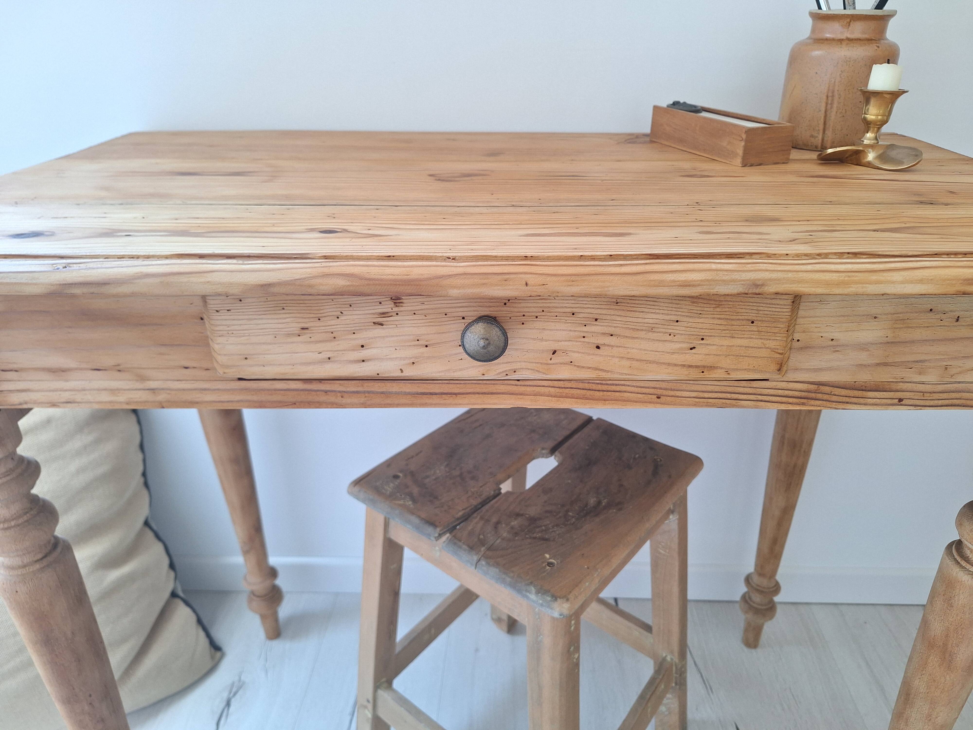 Bureau / Console / Table d'appoint de ferme style campagne en bois massif