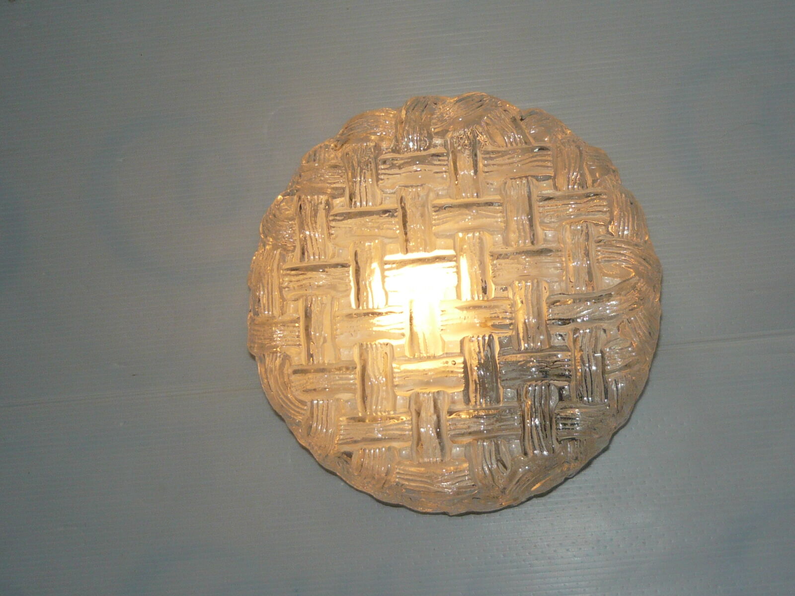 VINTAGE GLASS CEILING LAMP 60 YEARS