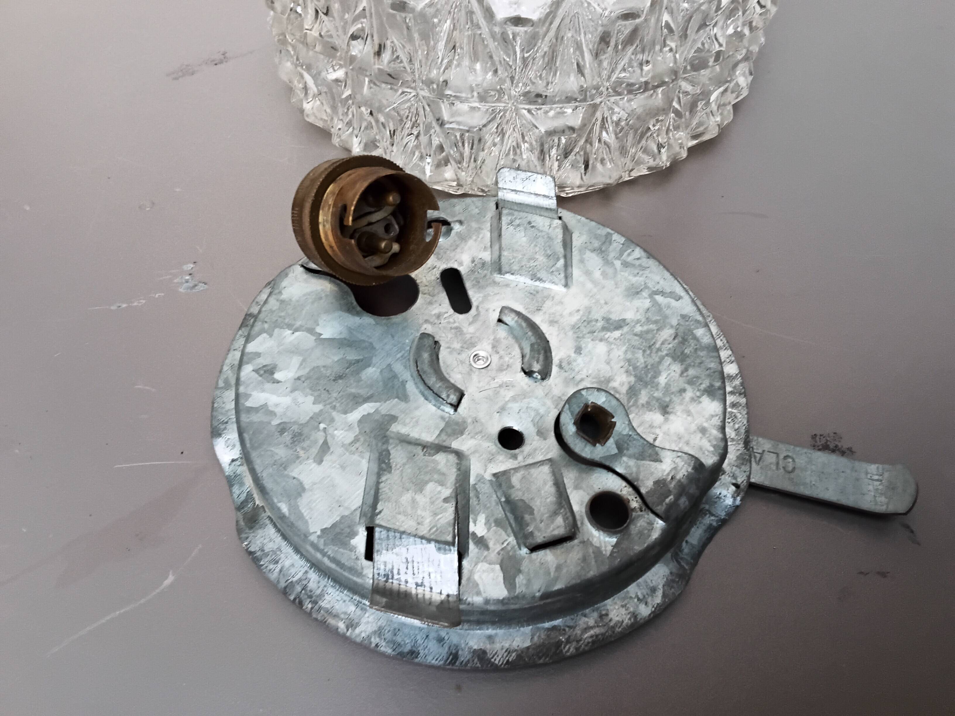 Molded glass ceiling light