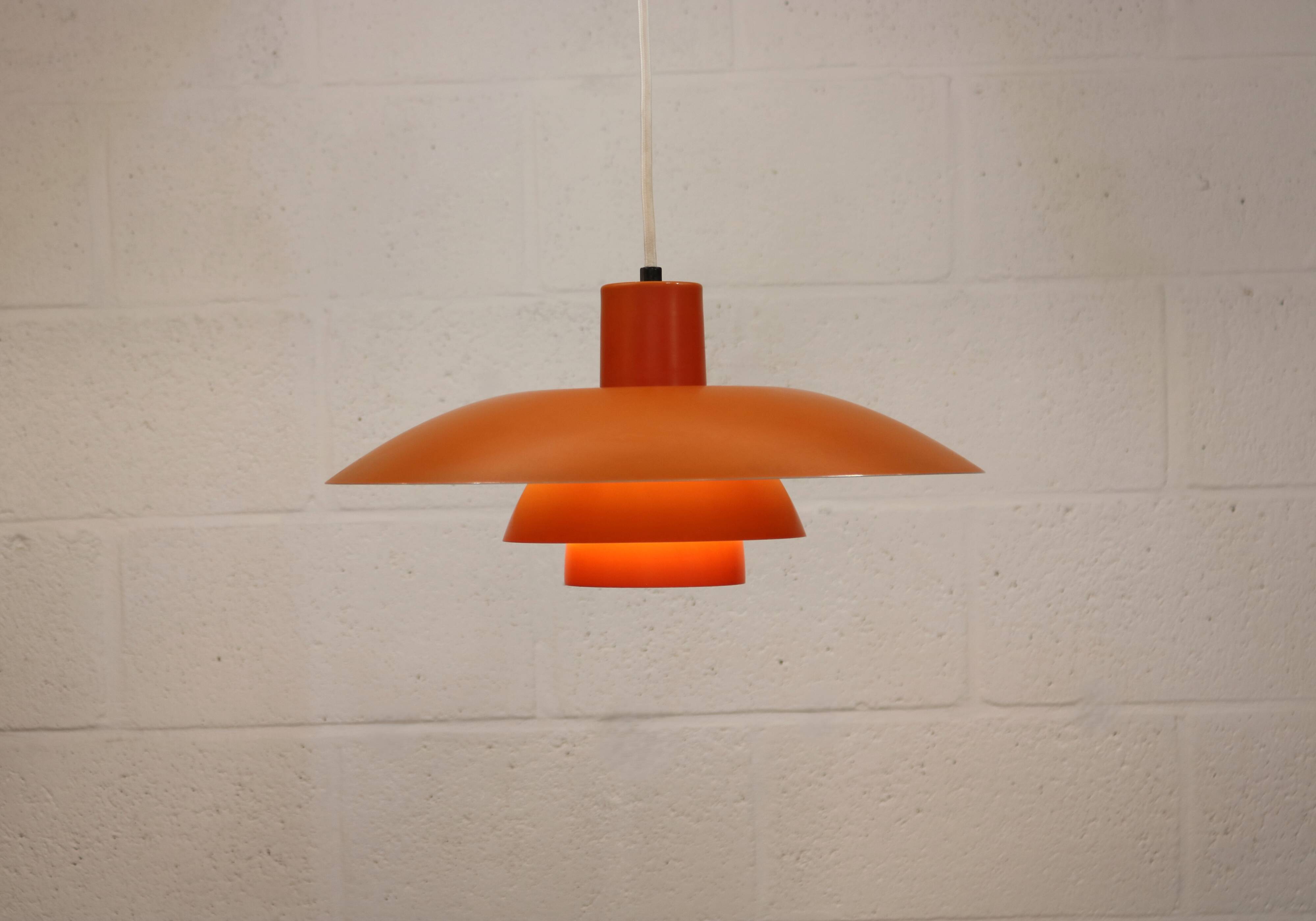 Vintage LOUIS POULSEN PH 4/3 Lamp - 70s Danish Mid Century Modern Pendant