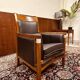 Classic Art Deco Armchair Black High