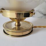 Art deco lamp in brass and glass